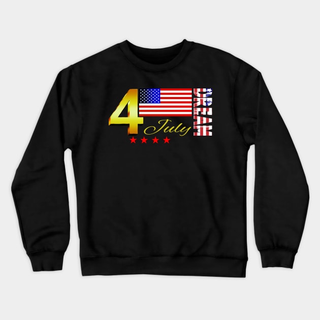 4th of July American Flag Dream Day T-shirt Crewneck Sweatshirt by aceofstyle